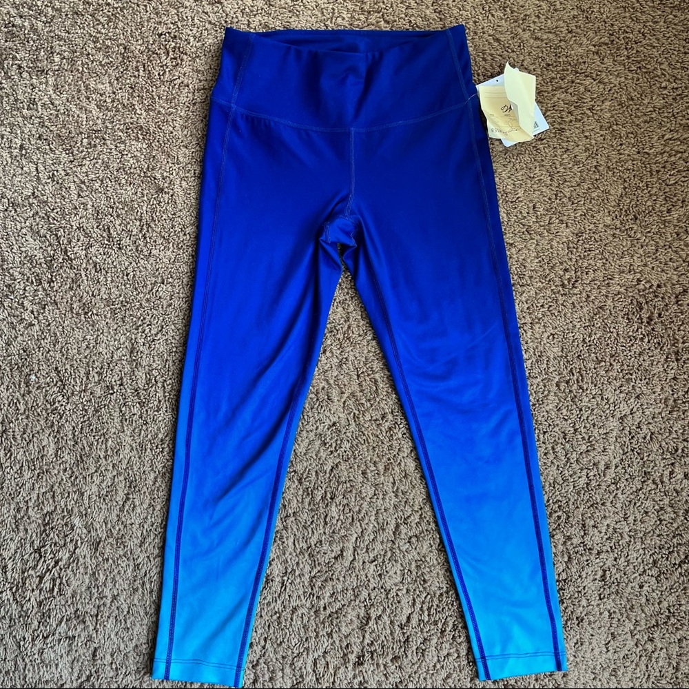 ATHLETA blue ombre chaturanga tights NWT